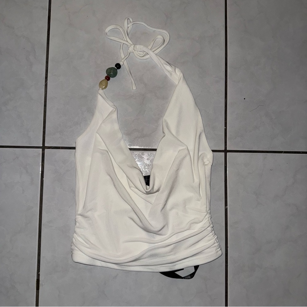 White Fox Boutique White Halter Tank Top